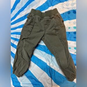 Kids Olive Green Cargo Pants 100% cotton
